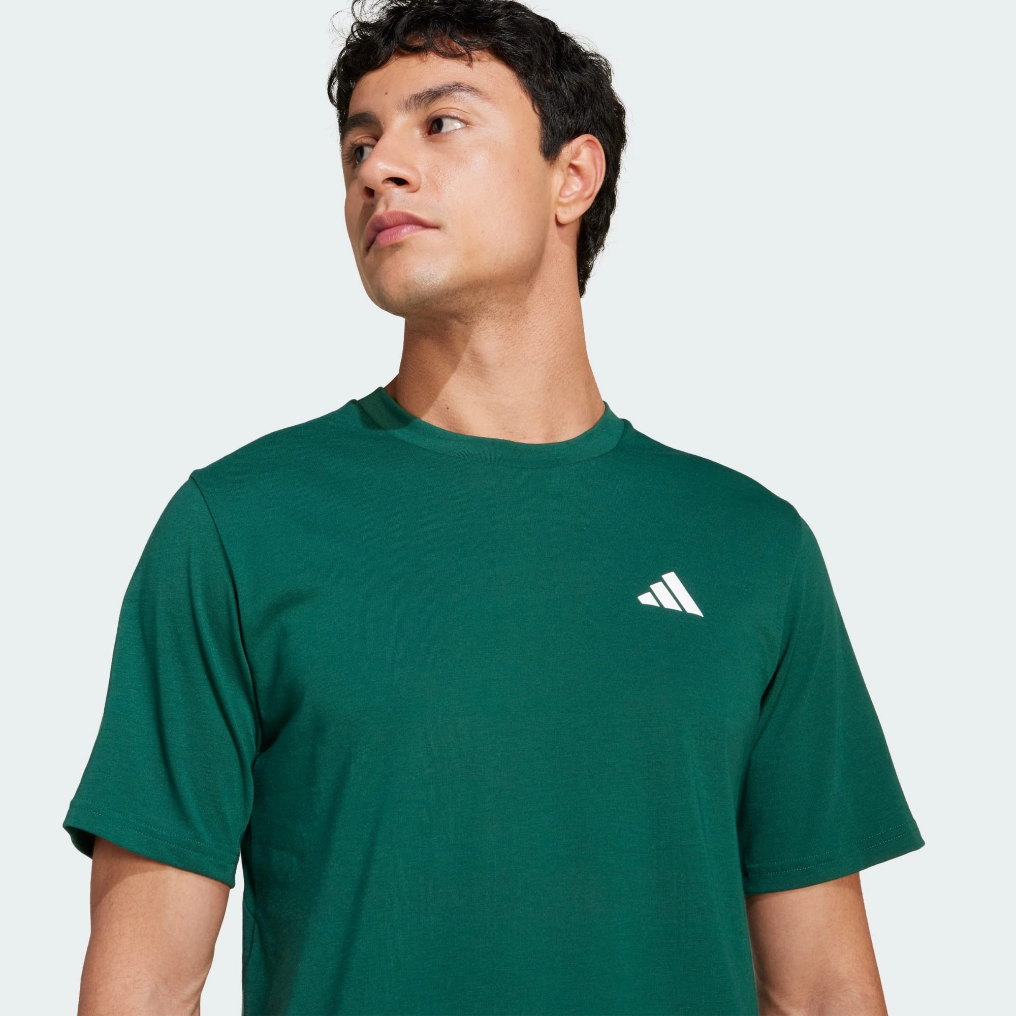 ADIDAS MEN'S TRAIN ESSENTIALS FEELREADY GREEN TEE