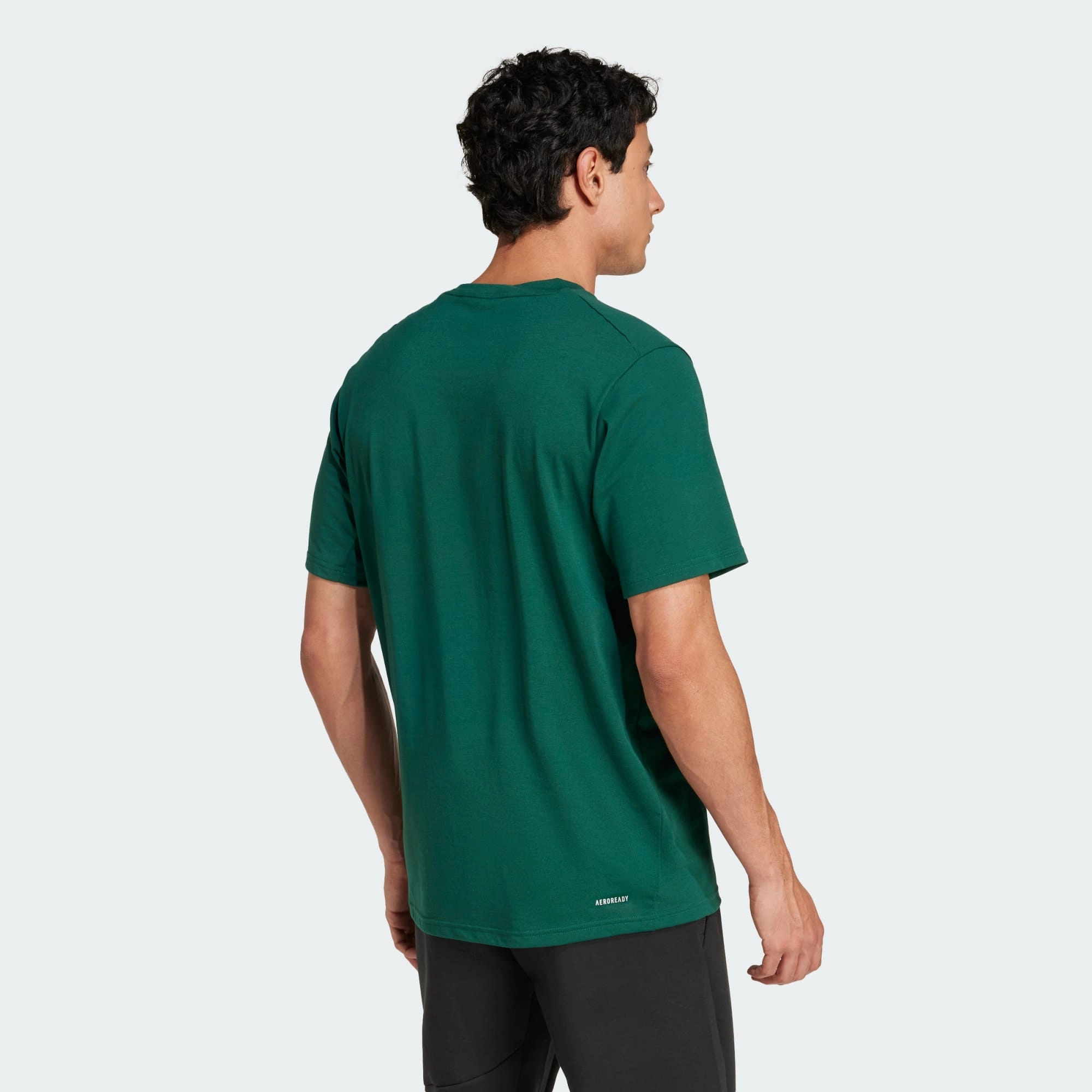 ADIDAS MEN'S TRAIN ESSENTIALS FEELREADY GREEN TEE