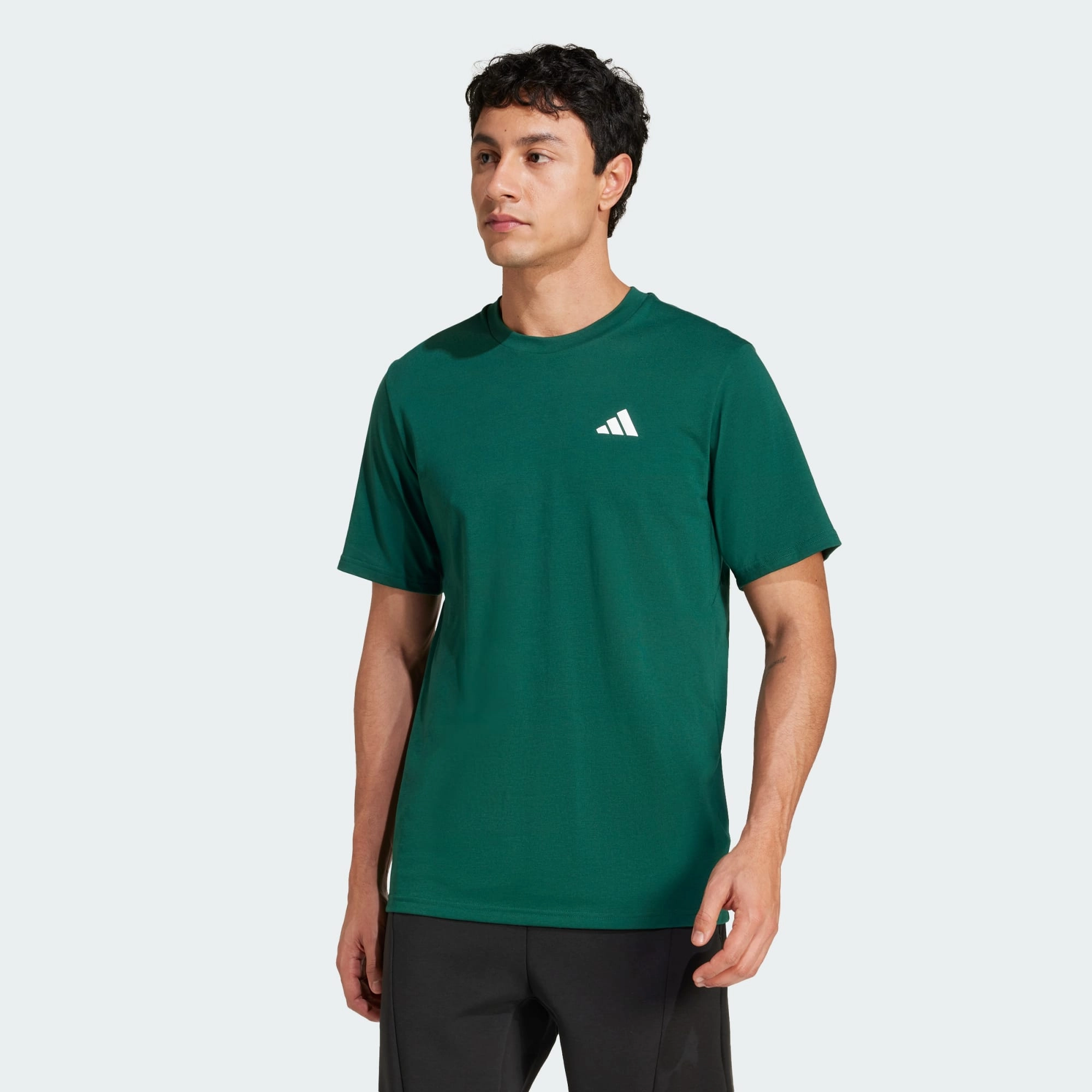 ADIDAS MEN'S TRAIN ESSENTIALS FEELREADY GREEN TEE
