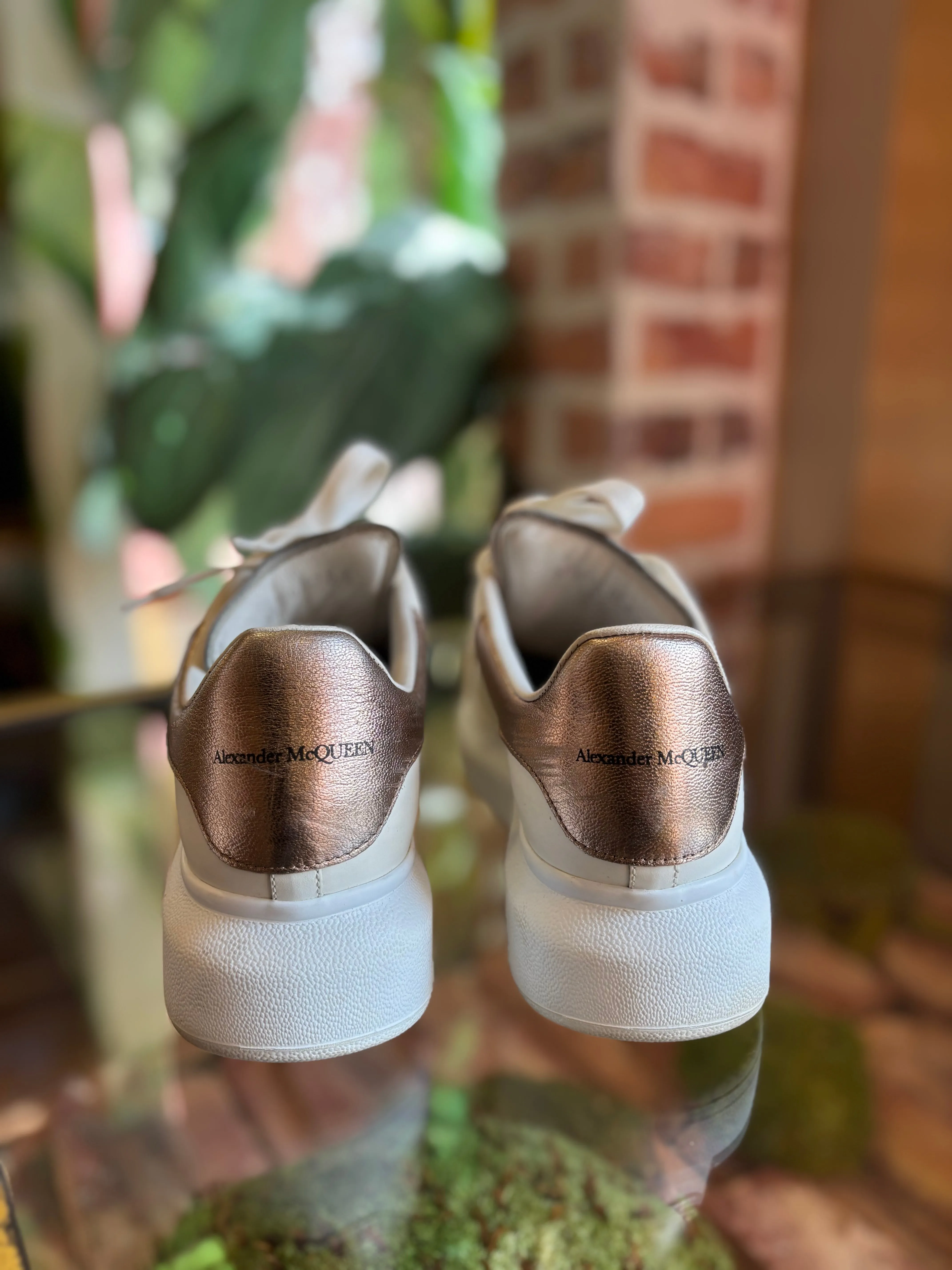 ALEXANDER MCQUEEN Larry White Oversized Sneakers Sz 37.5