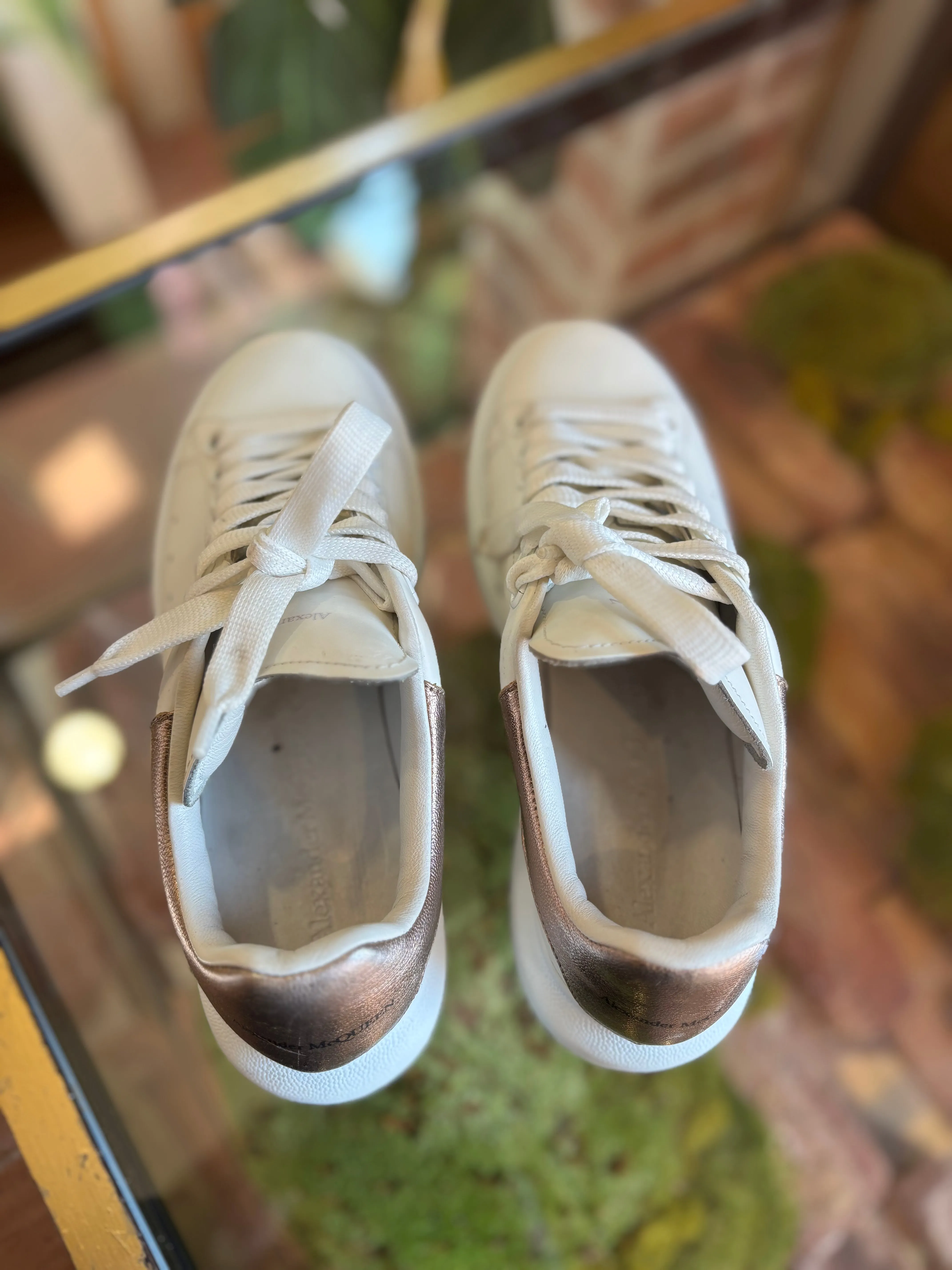 ALEXANDER MCQUEEN Larry White Oversized Sneakers Sz 37.5