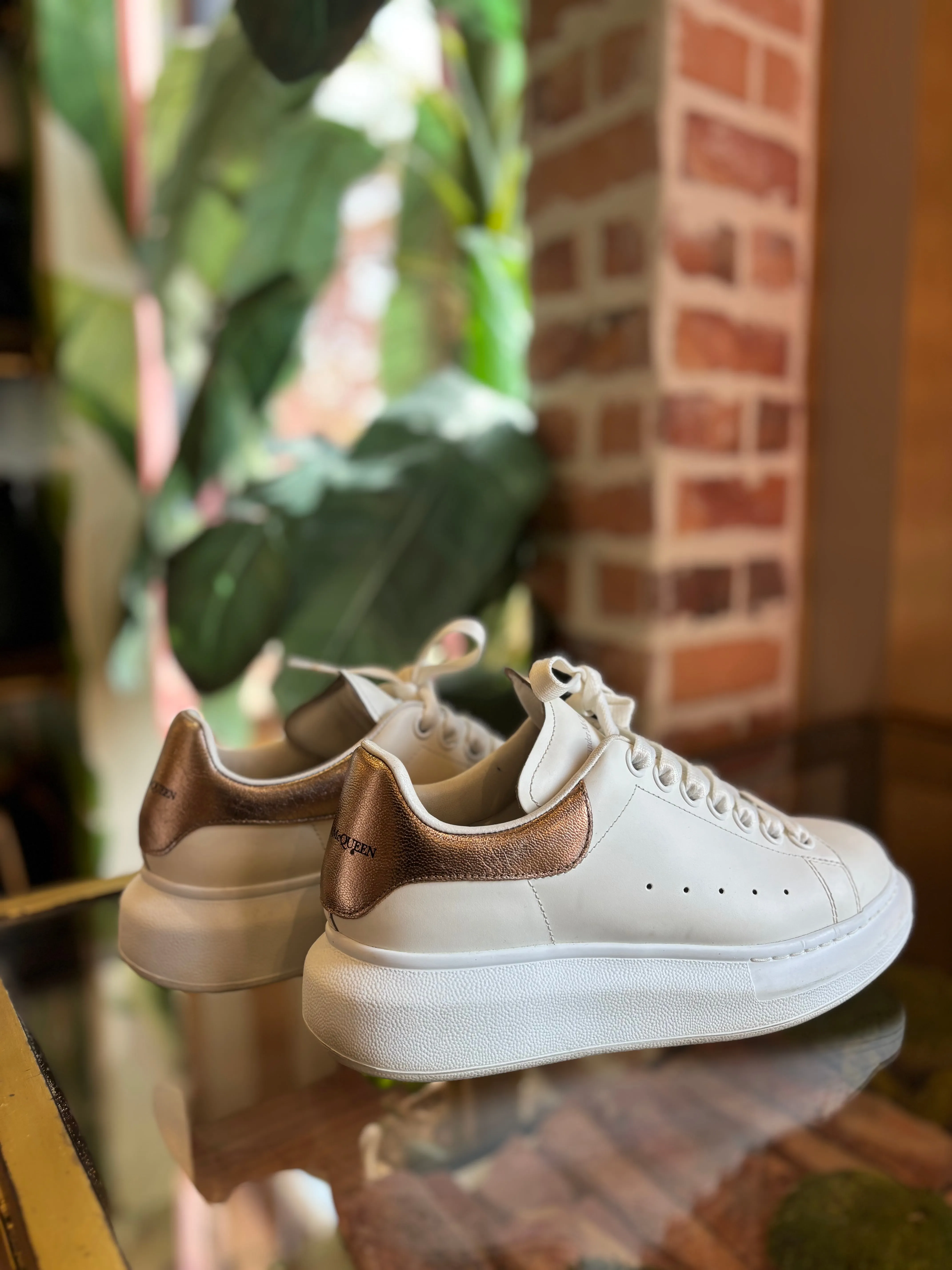 ALEXANDER MCQUEEN Larry White Oversized Sneakers Sz 37.5