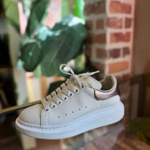 ALEXANDER MCQUEEN Larry White Oversized Sneakers Sz 37.5