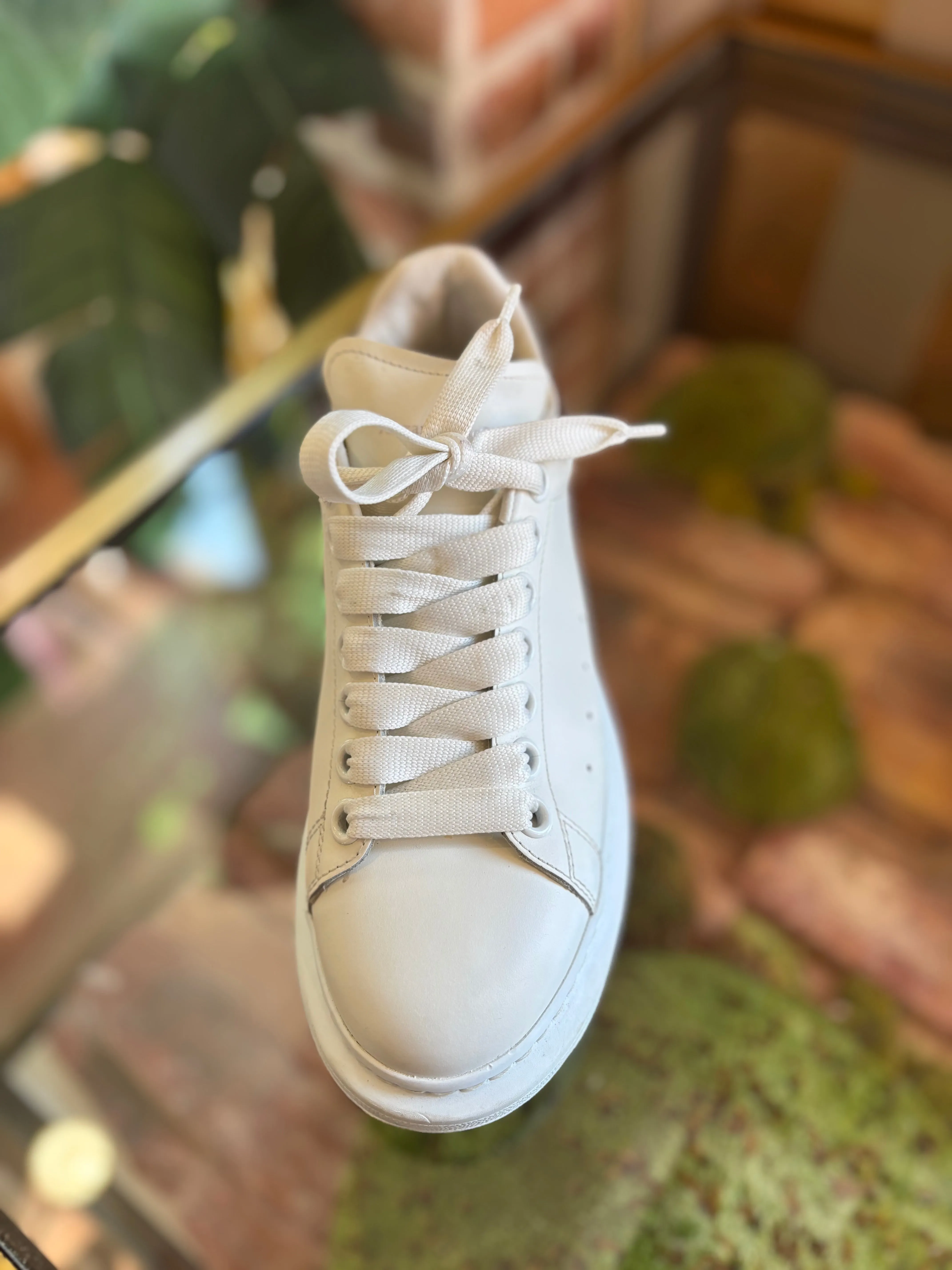ALEXANDER MCQUEEN Larry White Oversized Sneakers Sz 37.5
