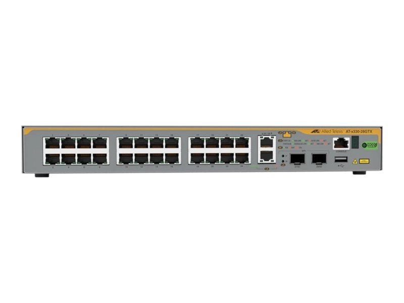 Allied Telesis AT x330-28GTX - Switch - L3 - managed - 24 x 10/100/1000   2 x 1/2.5/5/10GBase-T   2 x 1 Gigabit / 10 Gigabit AT-X330-28GTX-10