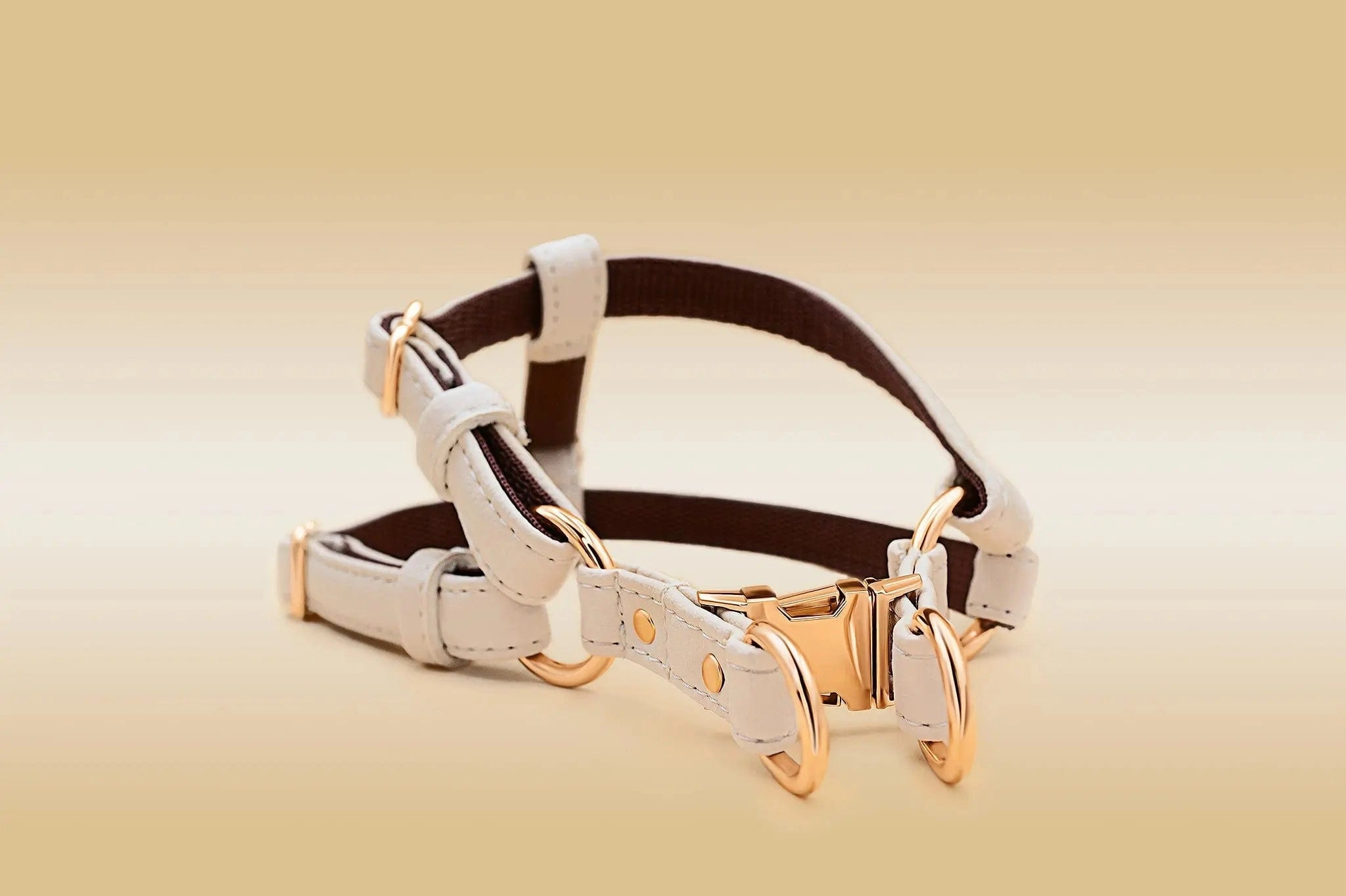 Anatomically Correct Piñatex® Vegan Leather Dog Harness | Royal Beige