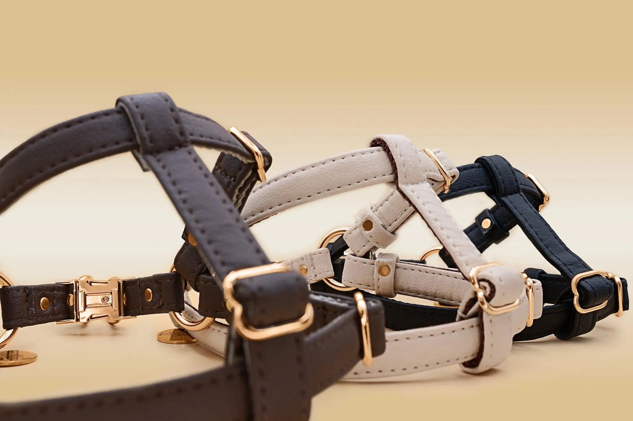 Anatomically Correct Piñatex® Vegan Leather Dog Harness | Royal Beige