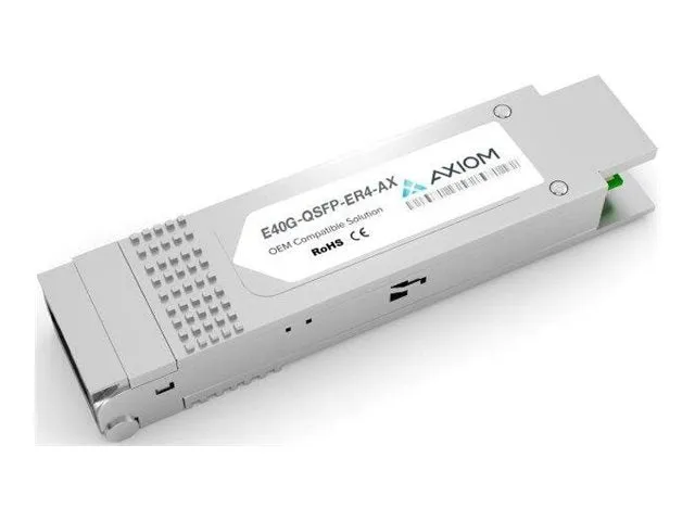 Axiom - QSFP  transceiver module (equivalent to: Ruckus E40G-QSFP-ER4) - 40GbE - 40GBase-ER4 - QSFP  - up to 24.9 miles - 1330 E40G-QSFP-ER4-AX