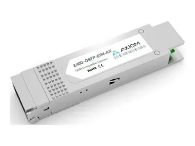 Axiom - QSFP  transceiver module (equivalent to: Ruckus E40G-QSFP-ER4) - 40GbE - 40GBase-ER4 - QSFP  - up to 24.9 miles - 1330 E40G-QSFP-ER4-AX