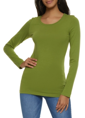 Basic Crew Neck Long Sleeve Tee