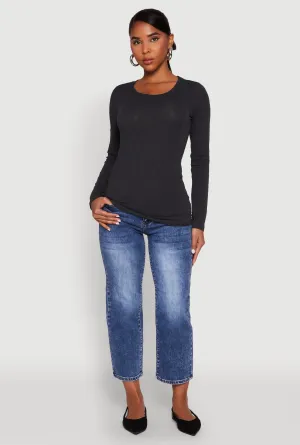 Basic Long Sleeve Crew Neck T Shirt