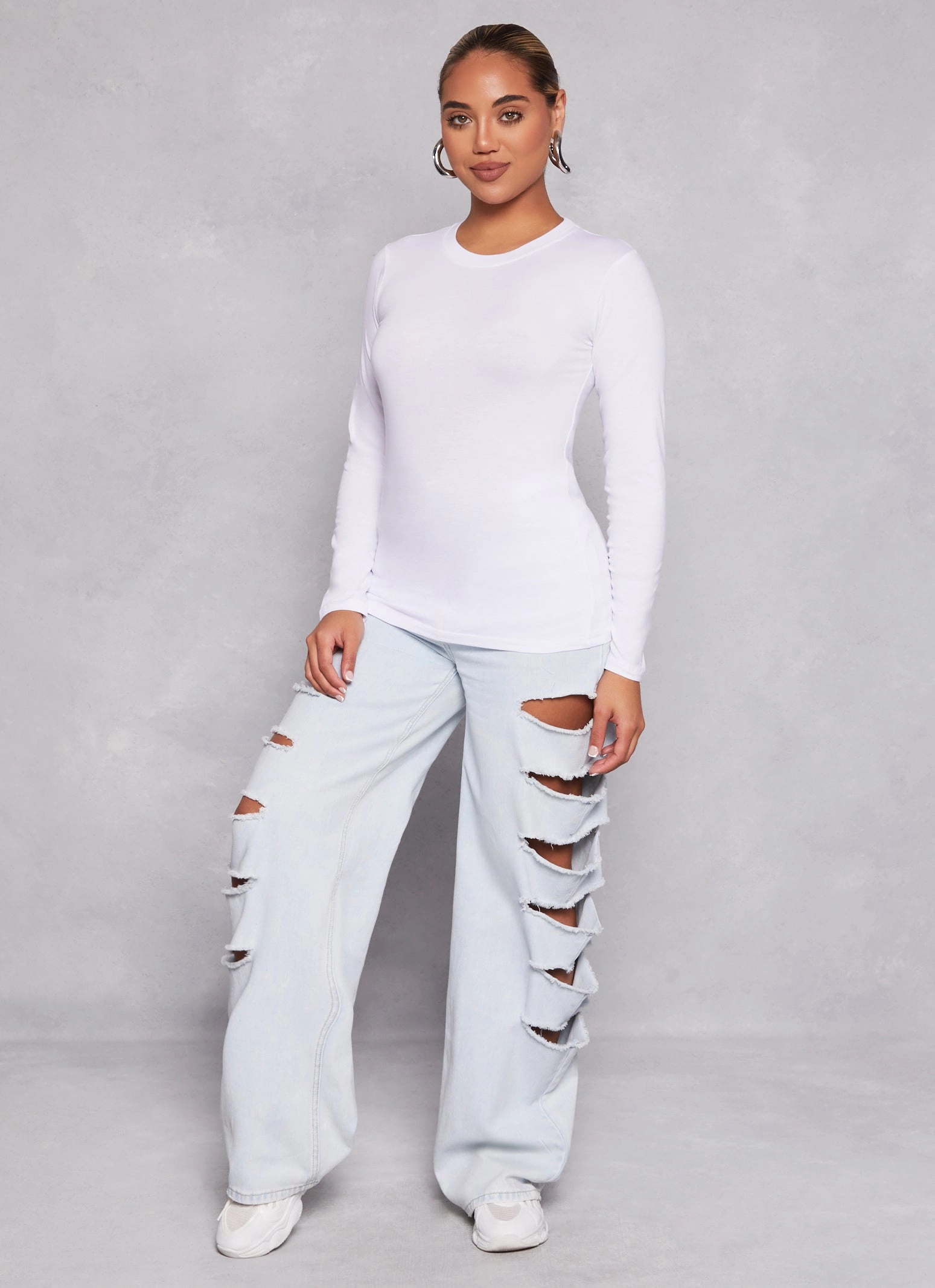 Basic Long Sleeve Crew Neck Tee