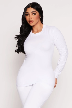 Basic Long Sleeve Crew Neck Top