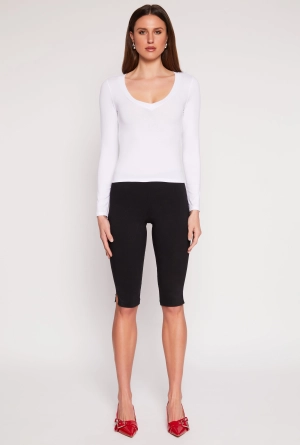 Basic Long Sleeve V Neck Top