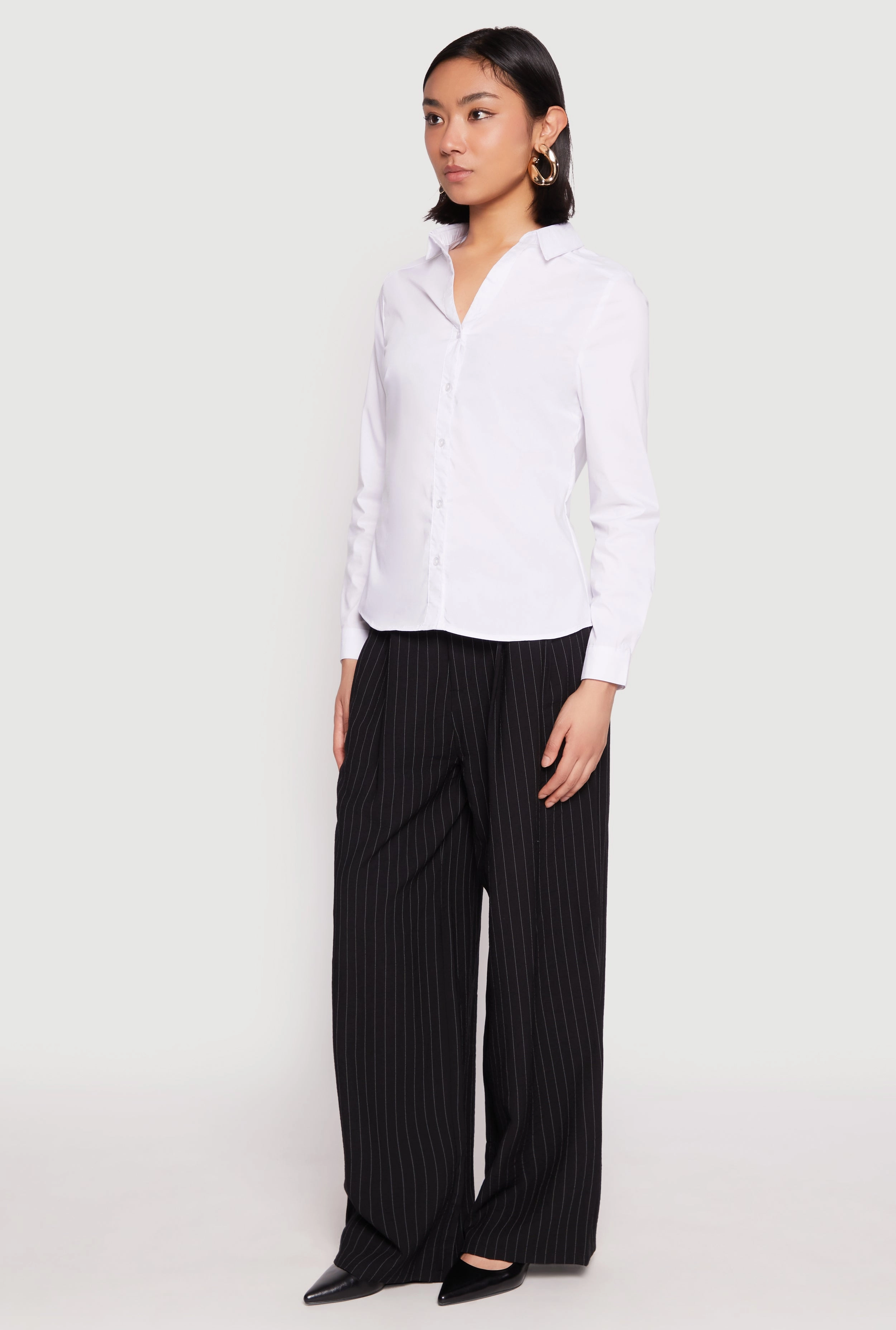 Basic Poplin Button Down Shirt