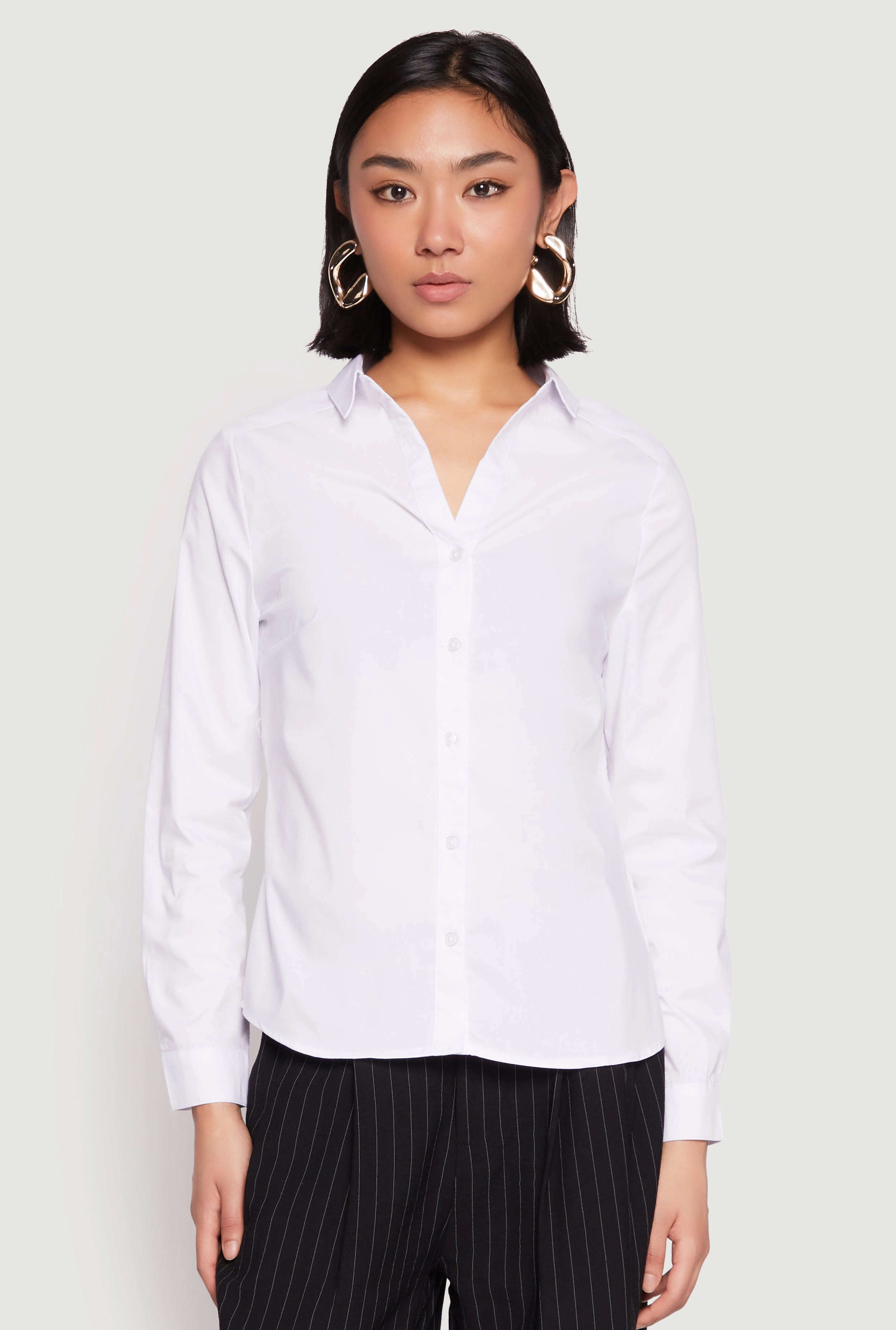 Basic Poplin Button Down Shirt