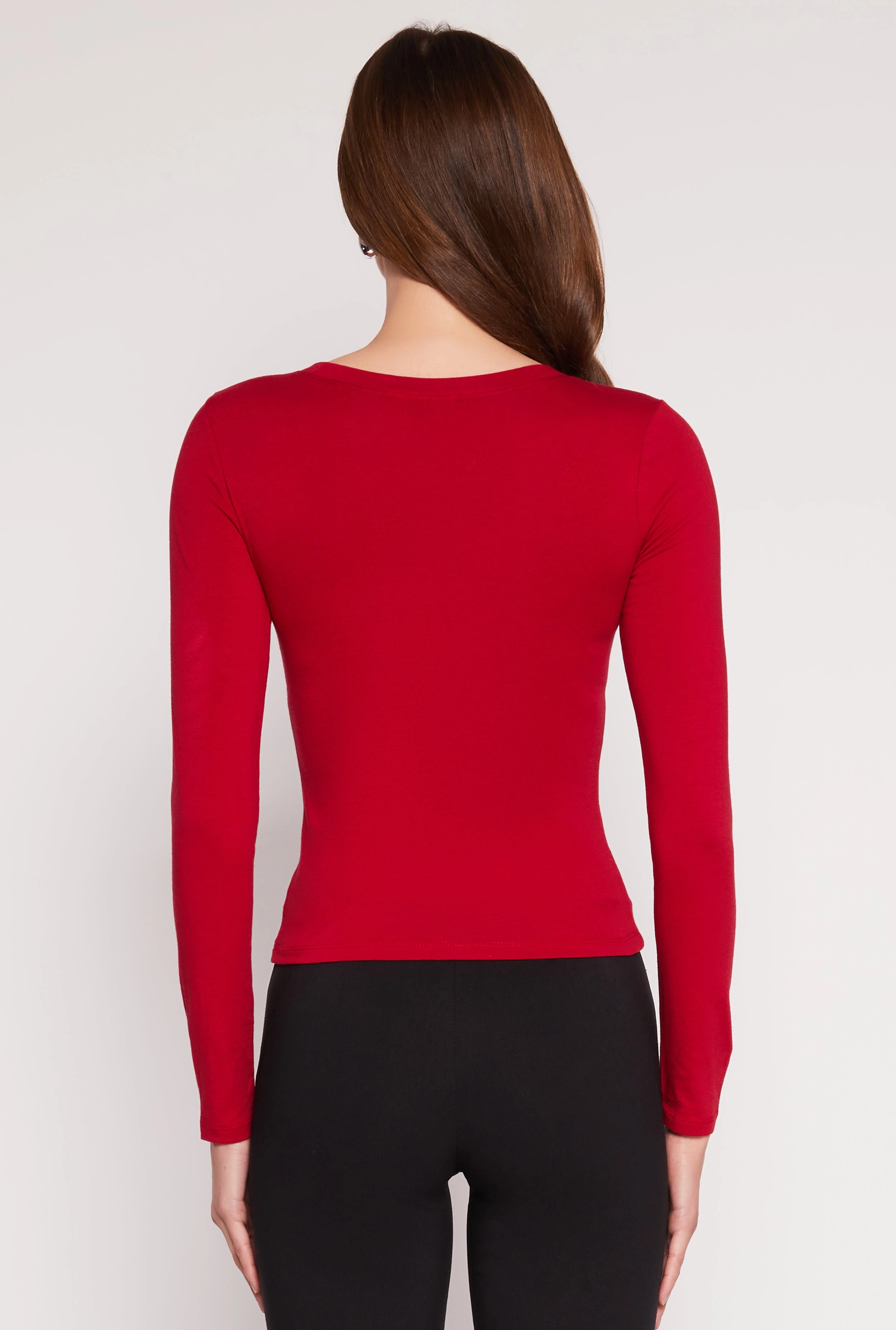 Basic Scoop Neck Long Sleeve Top