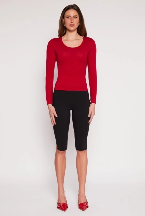 Basic Scoop Neck Long Sleeve Top