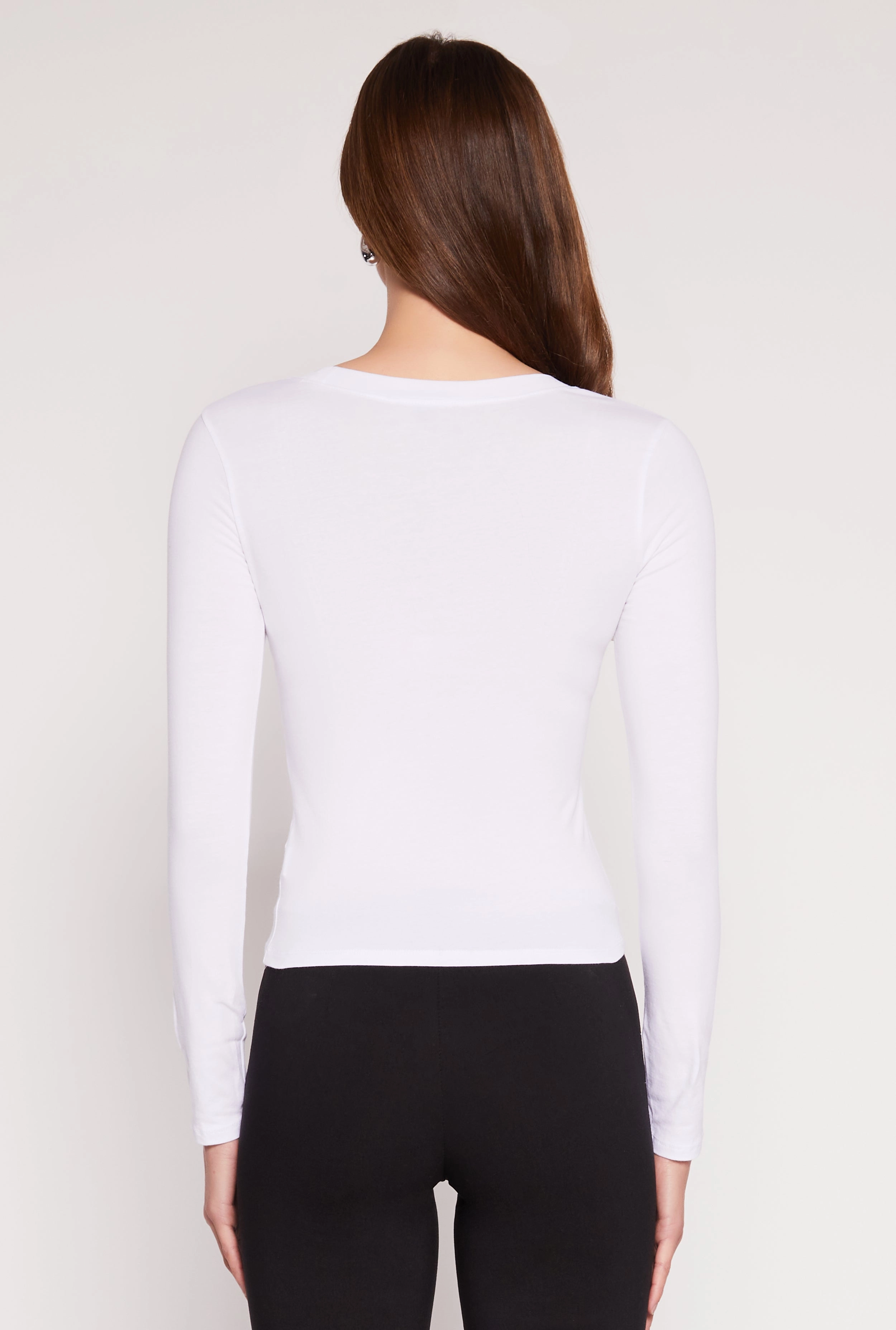 Basic Scoop Neck Long Sleeve Top