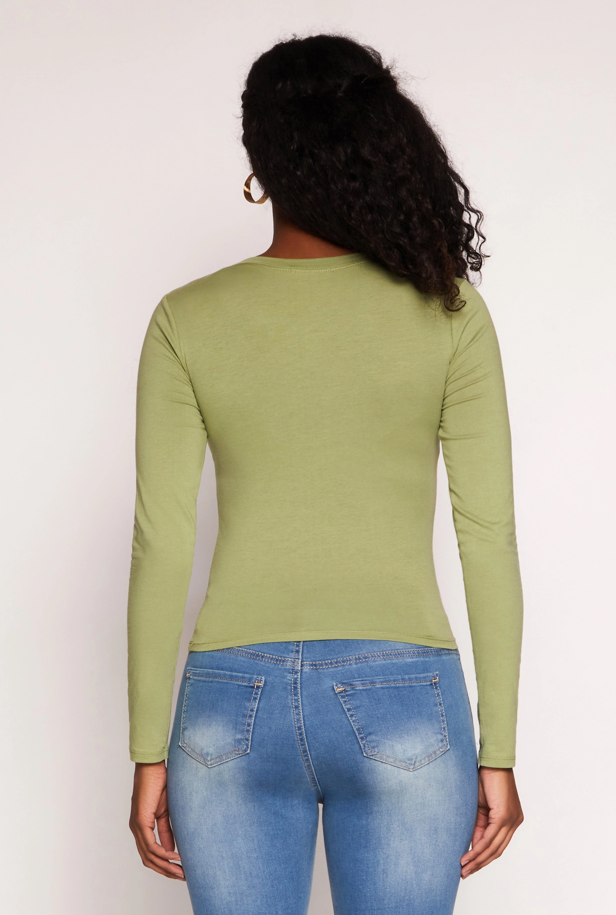 Basic Scoop Neck Long Sleeve Top