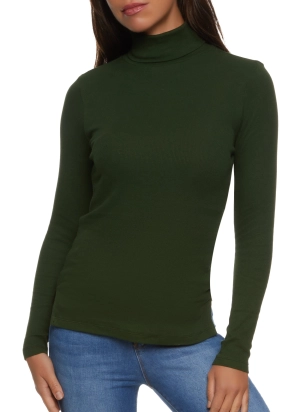Basic Turtleneck Long Sleeve Top