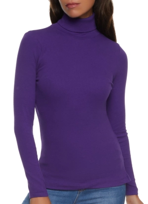Basic Turtleneck Long Sleeve Top