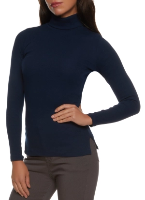 Basic Turtleneck Long Sleeve Top