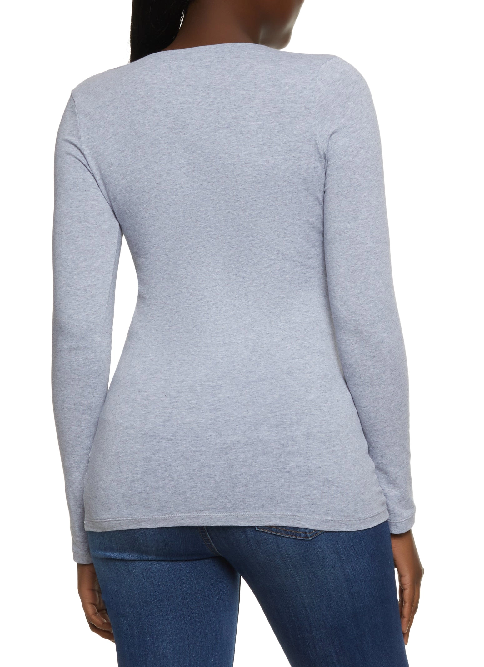 Basic V Neck Long Sleeve Top
