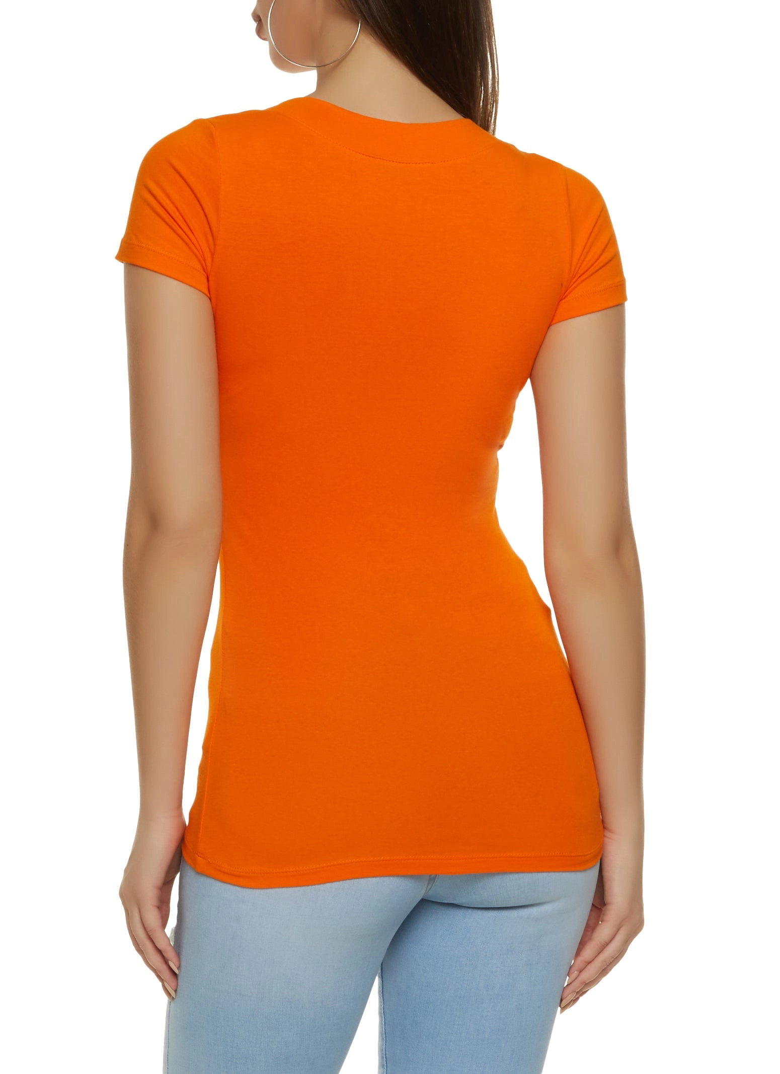 Basic V Neck Short Sleeve Tee