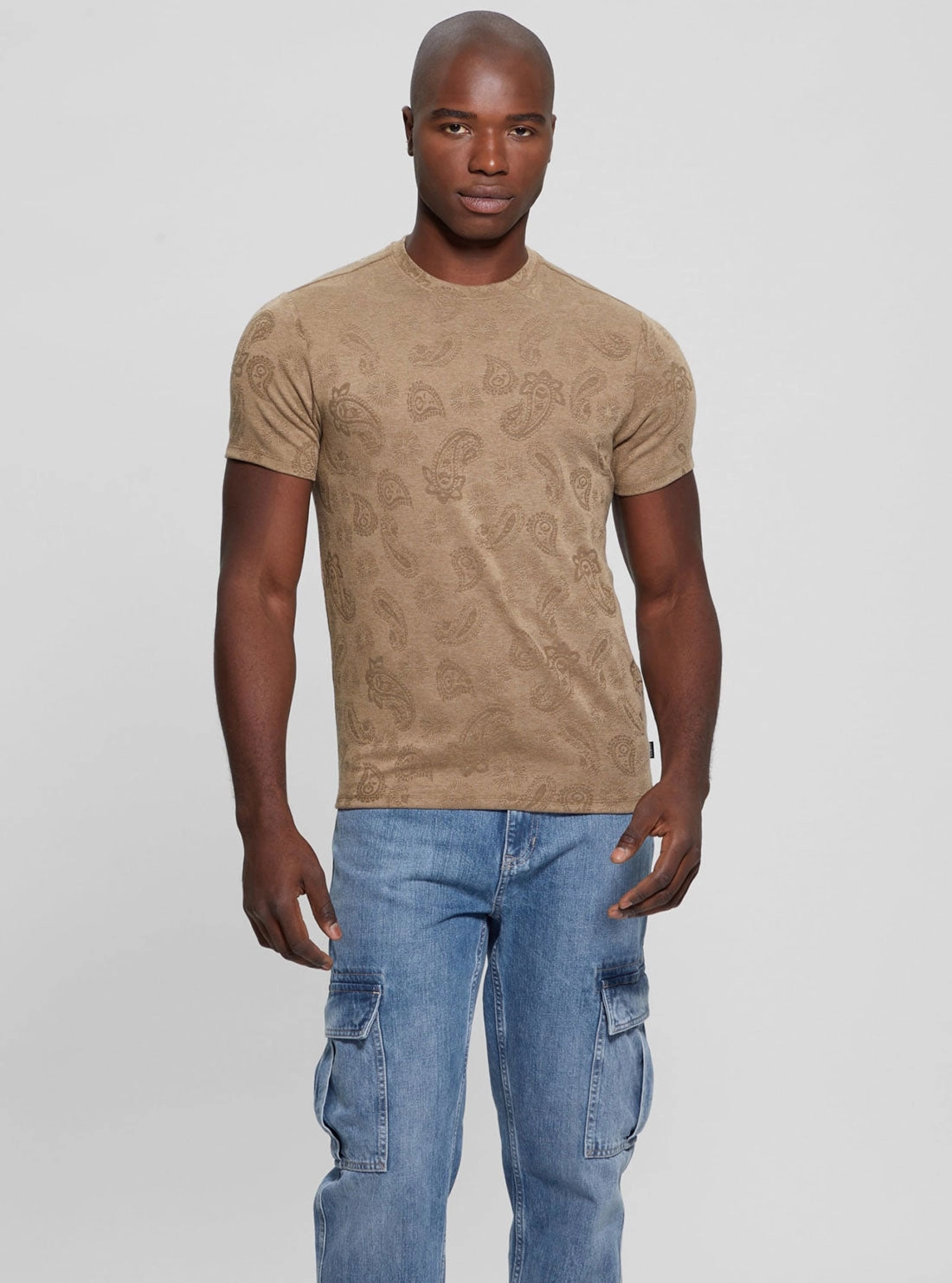 Beige Granada Jacquard Knit T-Shirt
