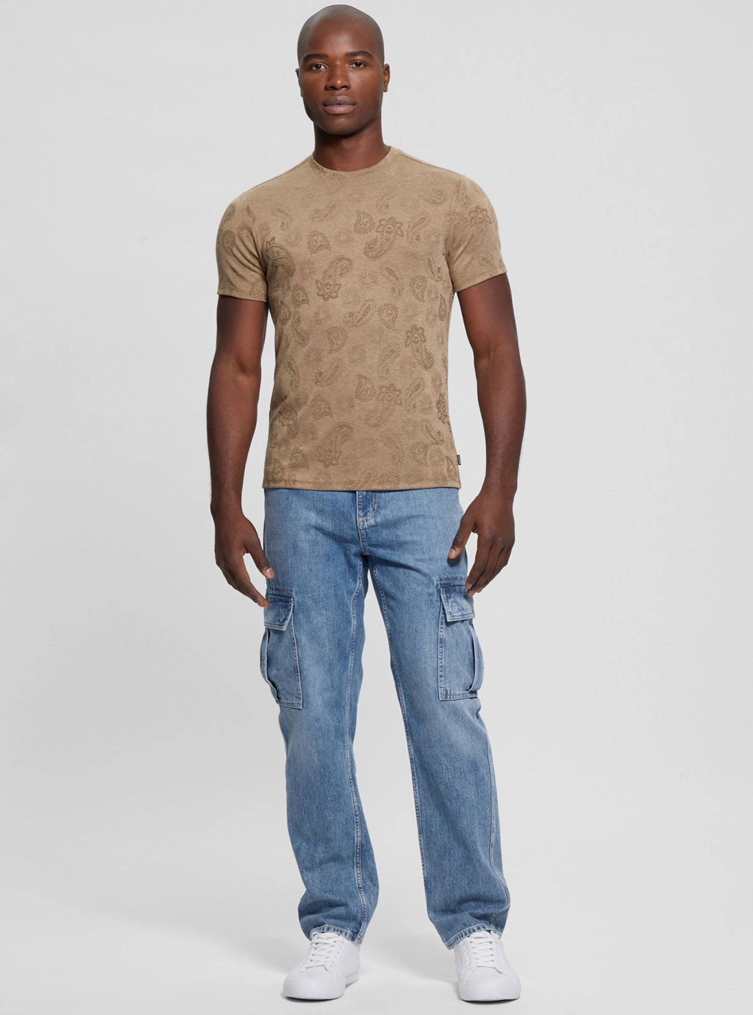 Beige Granada Jacquard Knit T-Shirt