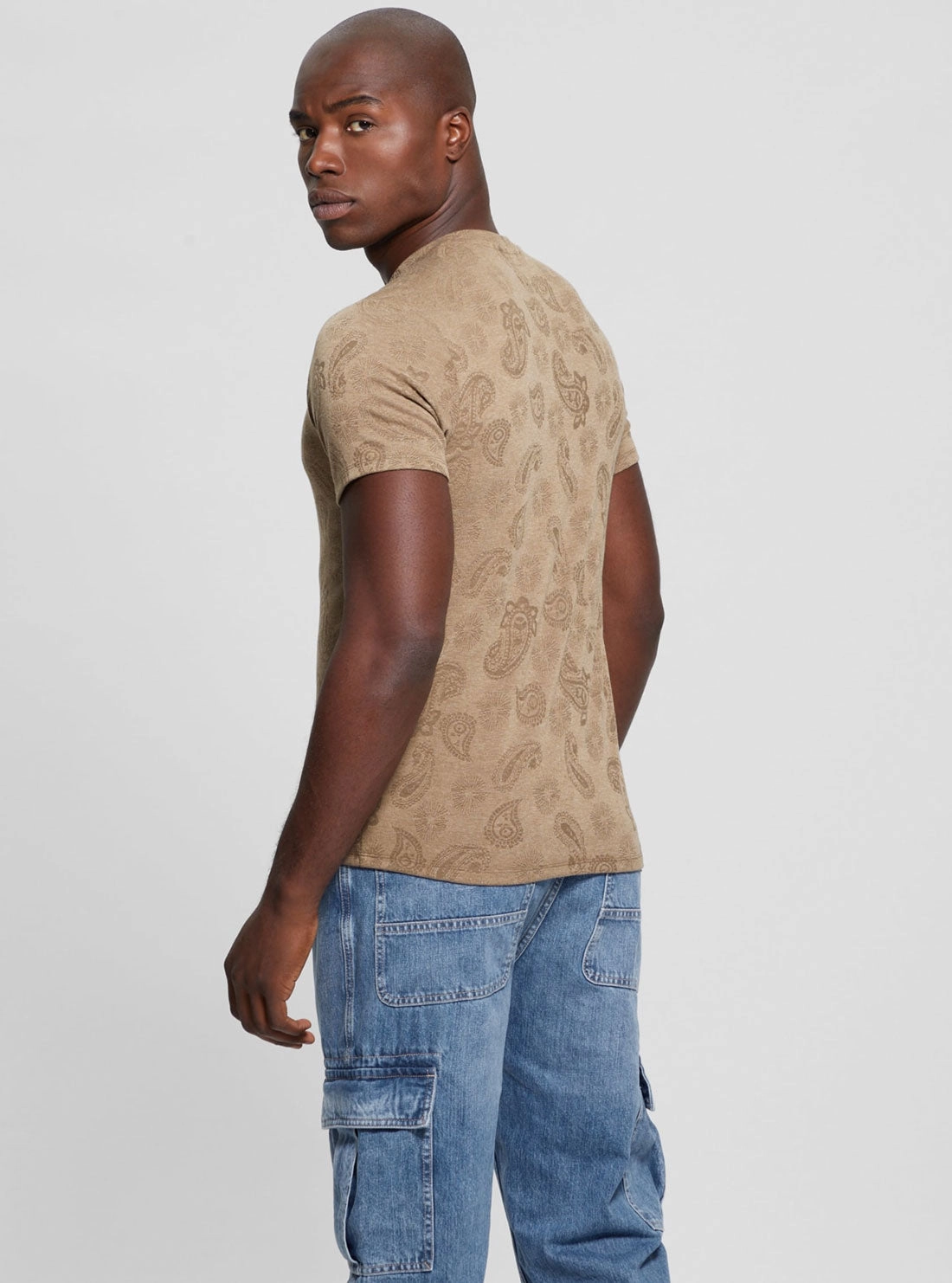 Beige Granada Jacquard Knit T-Shirt