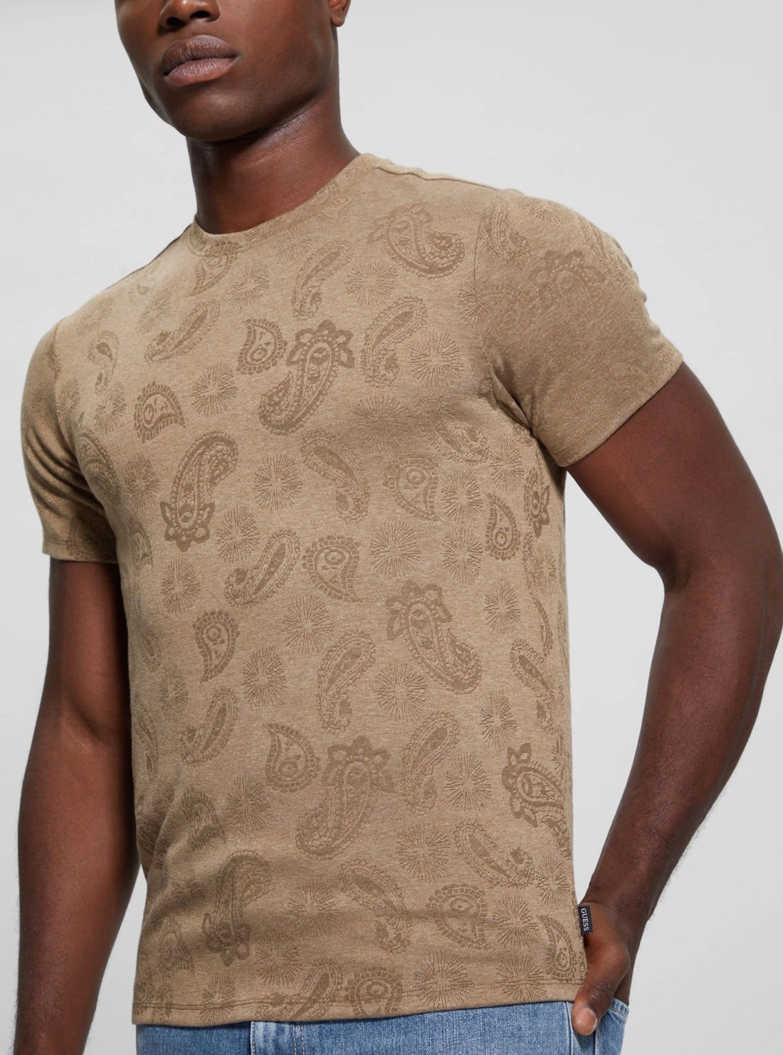 Beige Granada Jacquard Knit T-Shirt