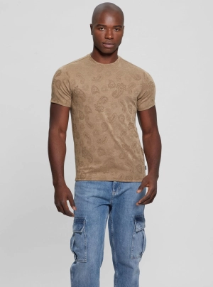 Beige Granada Jacquard Knit T-Shirt
