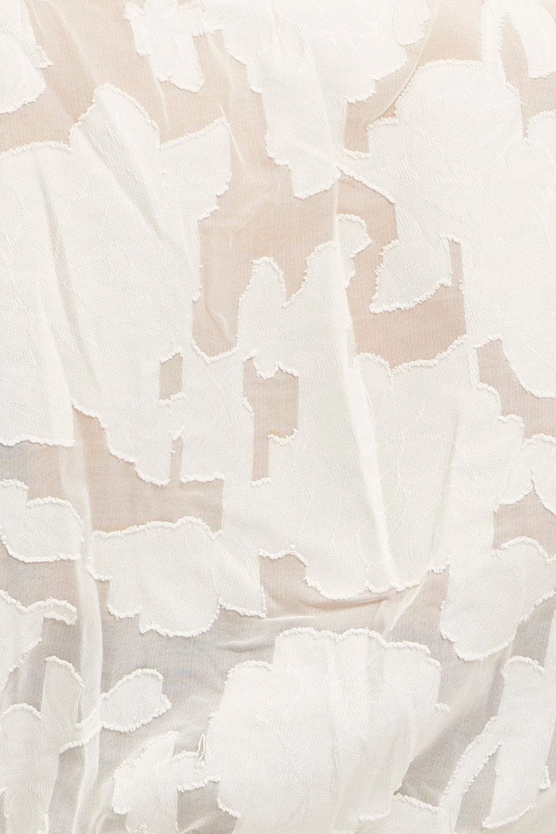 Beige Peplum Top Long Sleeve V-Neck