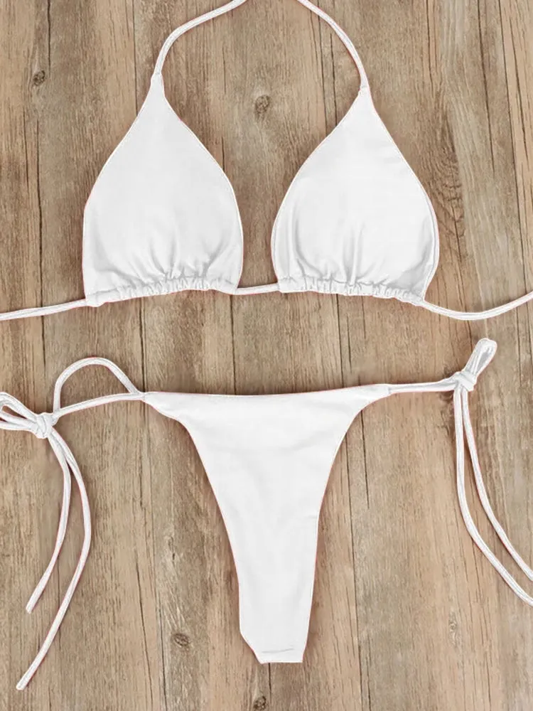 Bikini T-Back Low Rise Thong Bandage Style