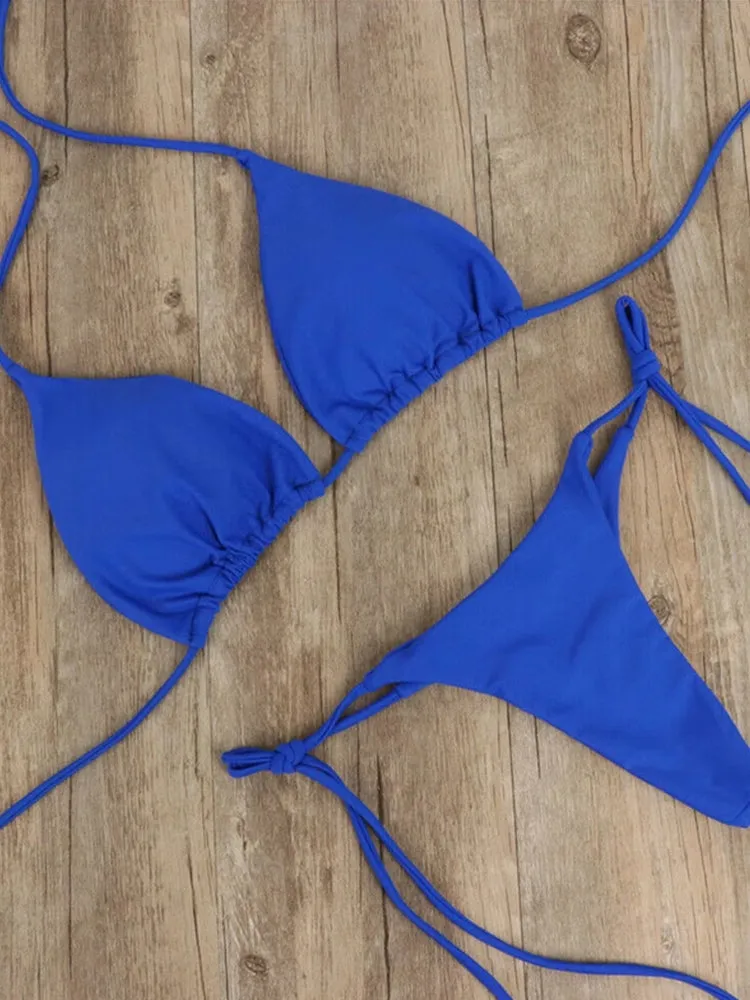Bikini T-Back Low Rise Thong Bandage Style