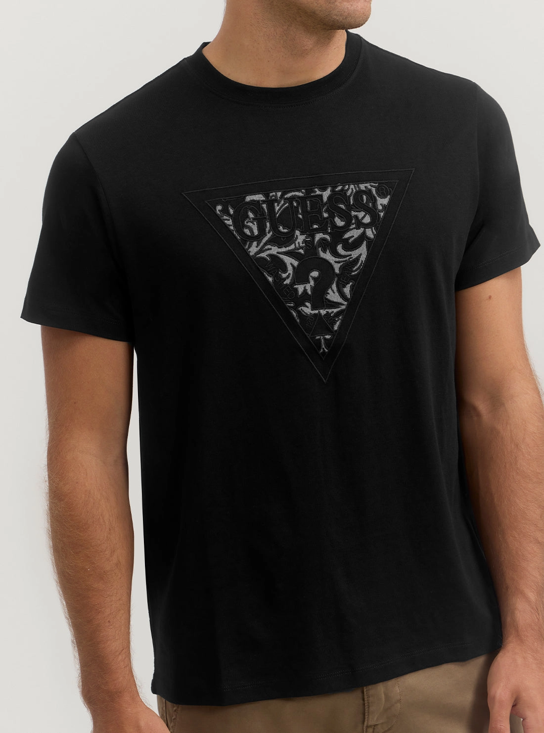 Black Embroidered T-Shirt