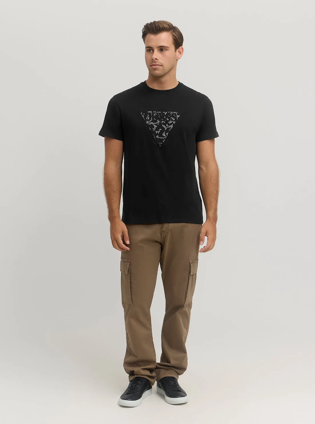 Black Embroidered T-Shirt