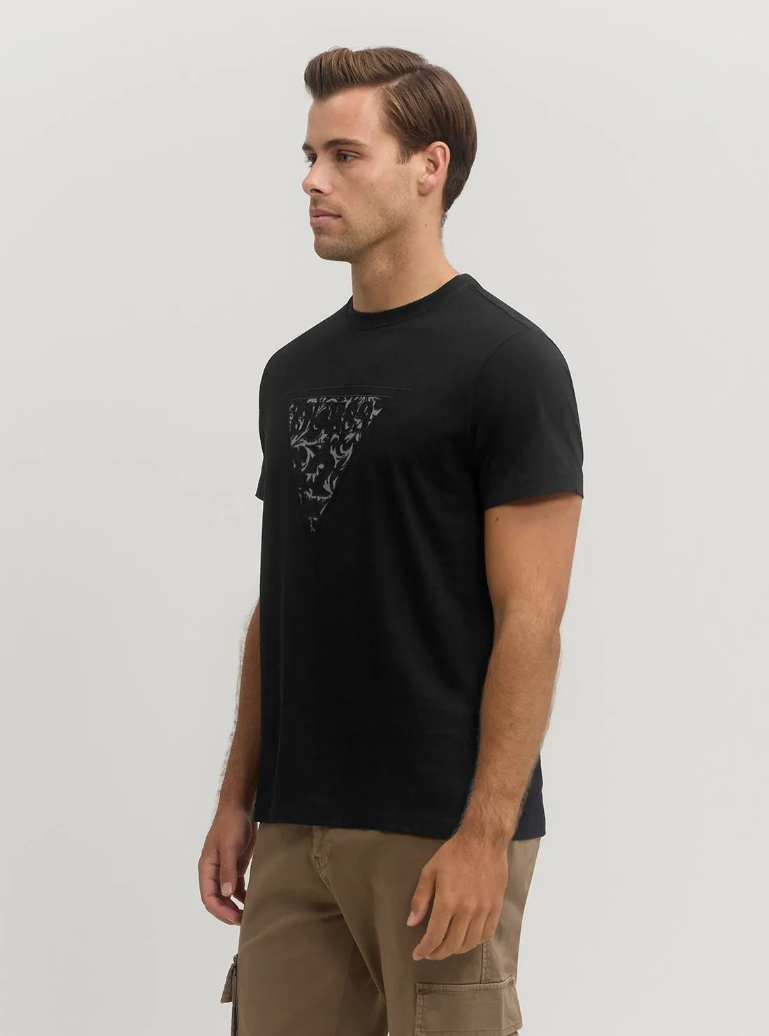 Black Embroidered T-Shirt
