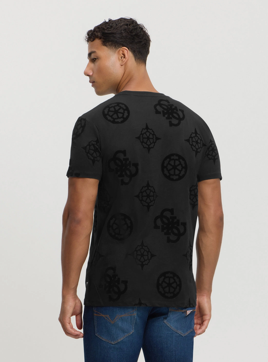 Black Peony Print T-Shirt