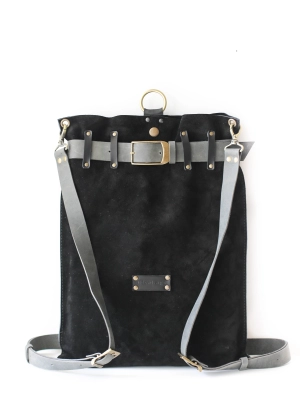 Black w/Gray Suede Backpack
