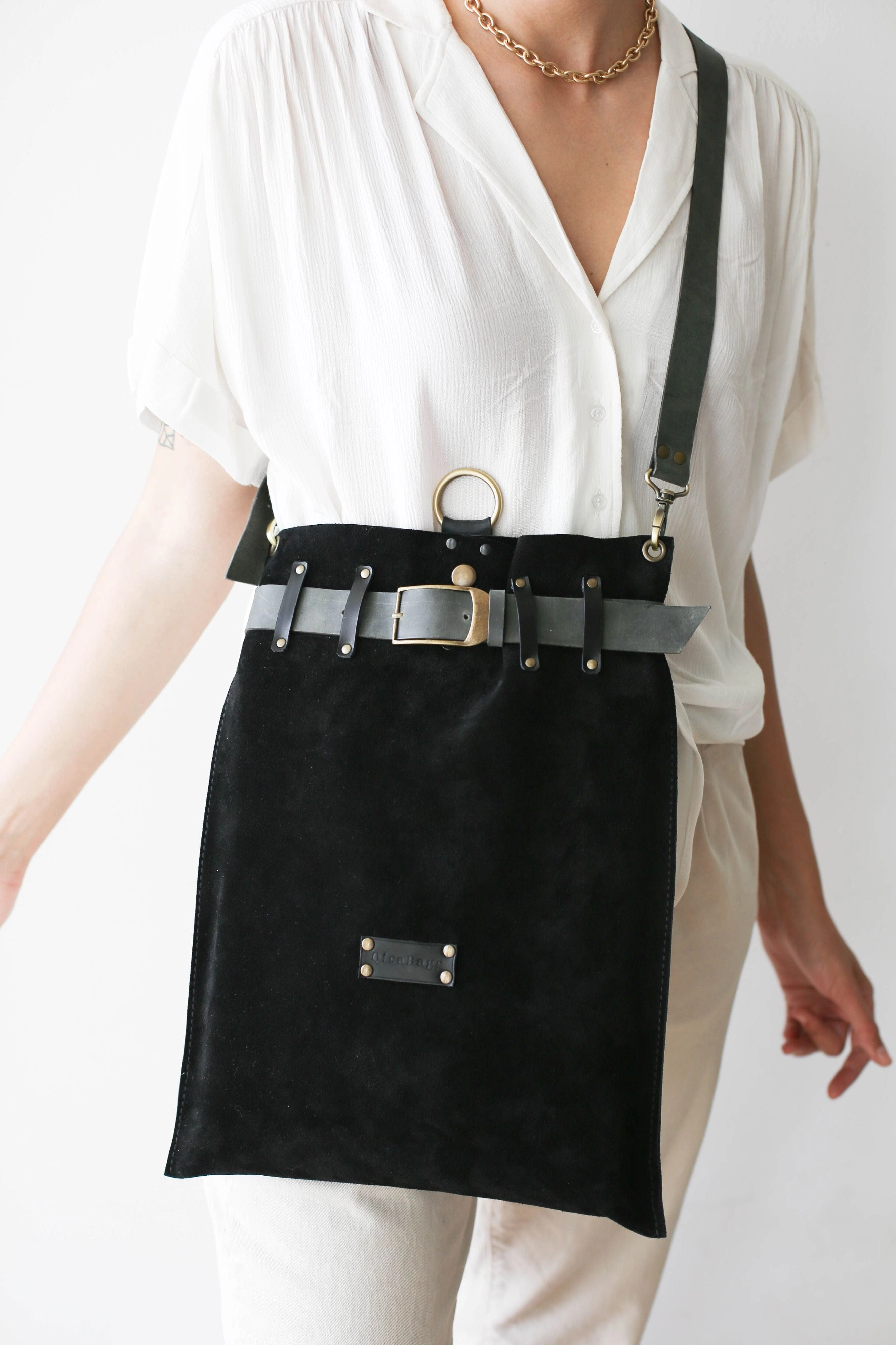 Black w/Gray Suede Backpack