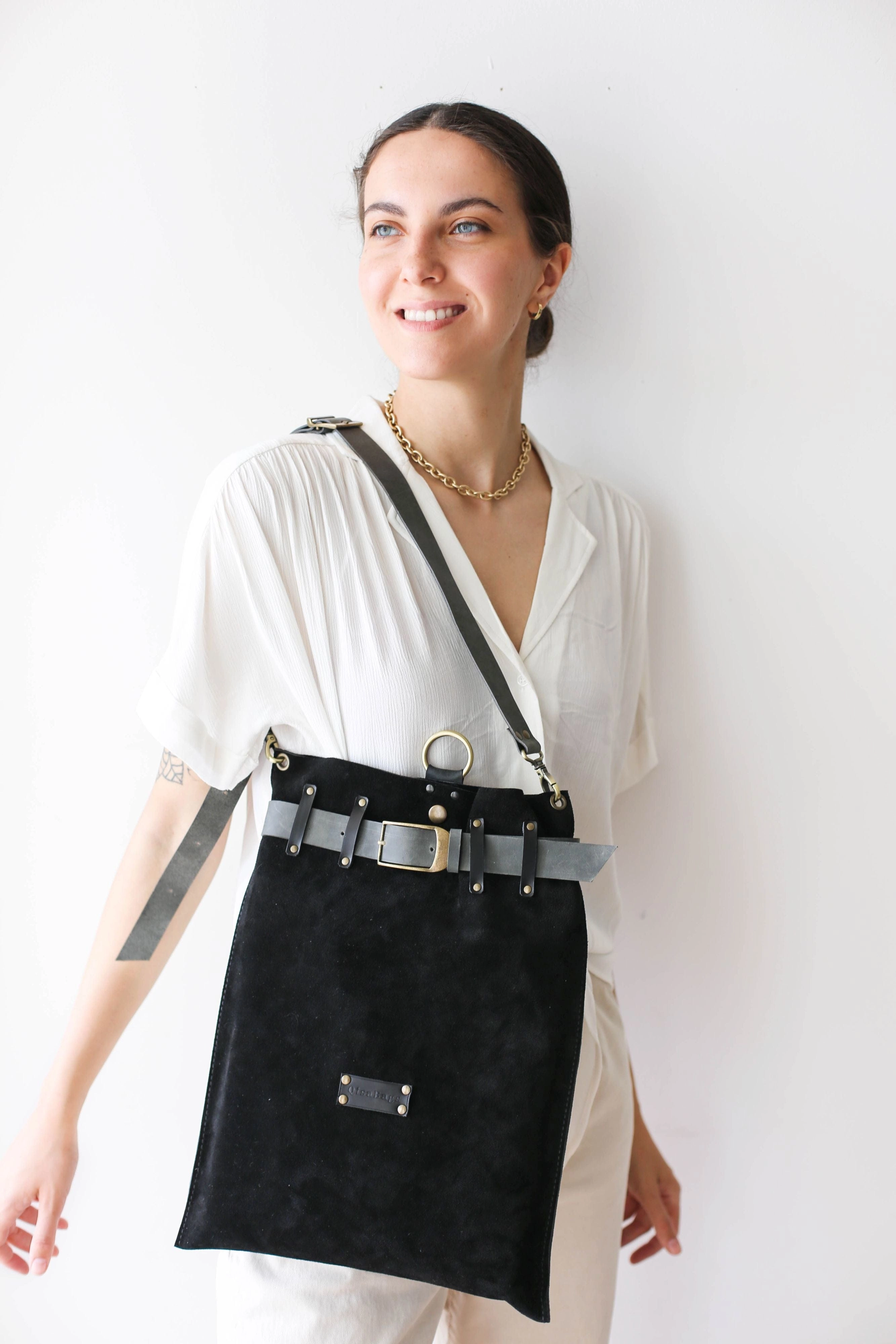 Black w/Gray Suede Backpack