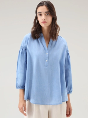 Blouse in Chambray Voluminous Indigo
