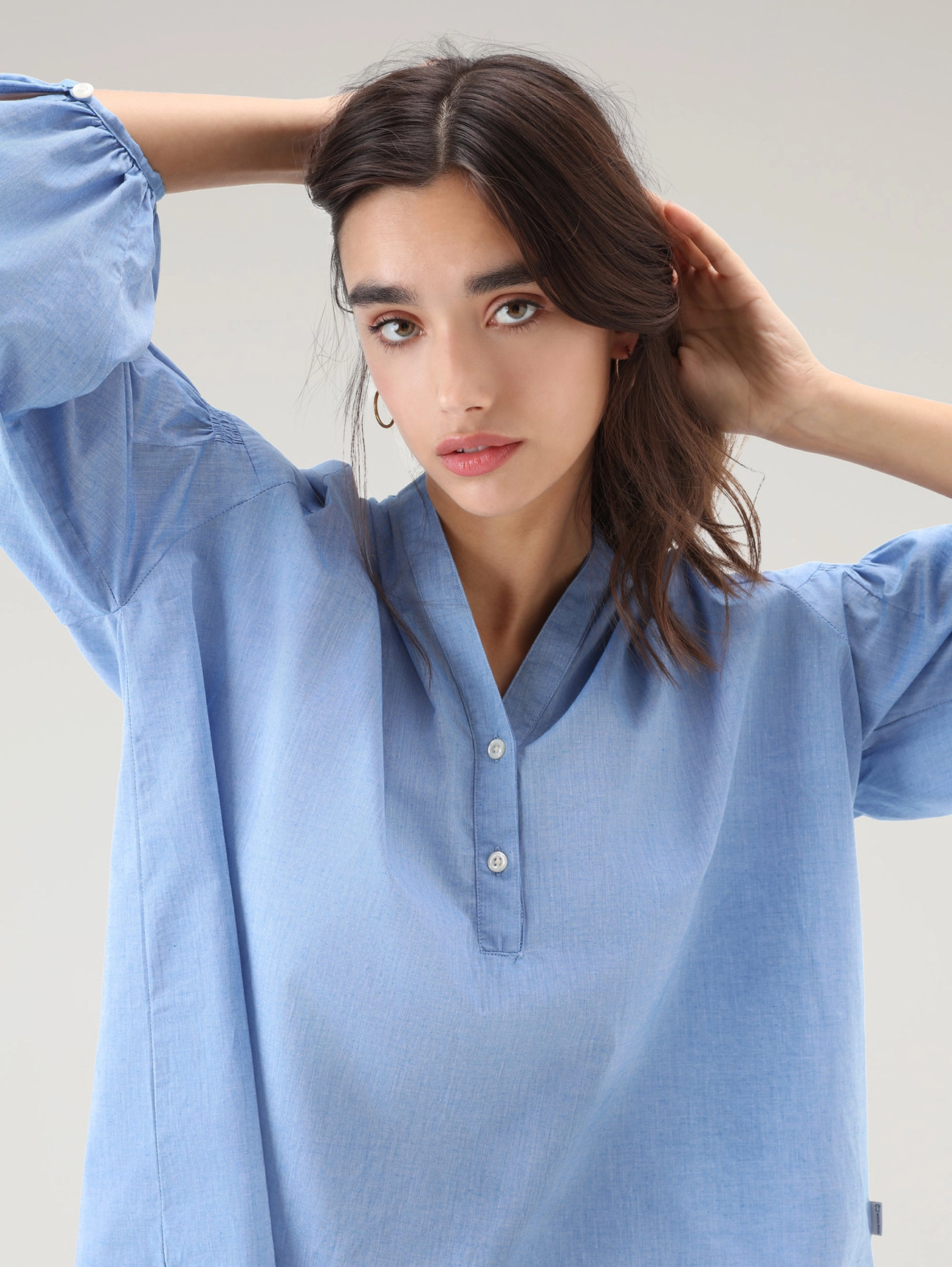 Blouse in Chambray Voluminous Indigo