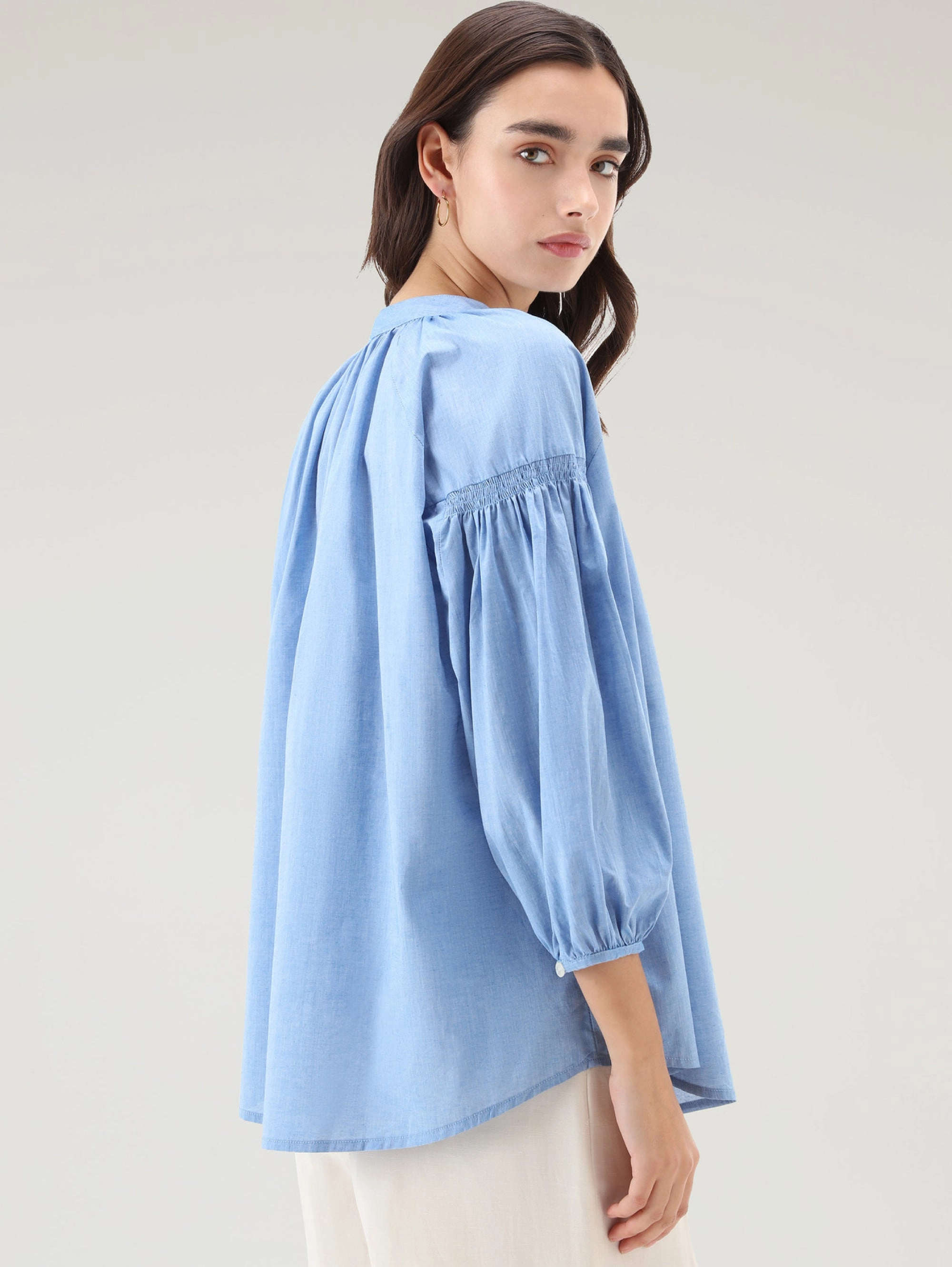 Blouse in Chambray Voluminous Indigo