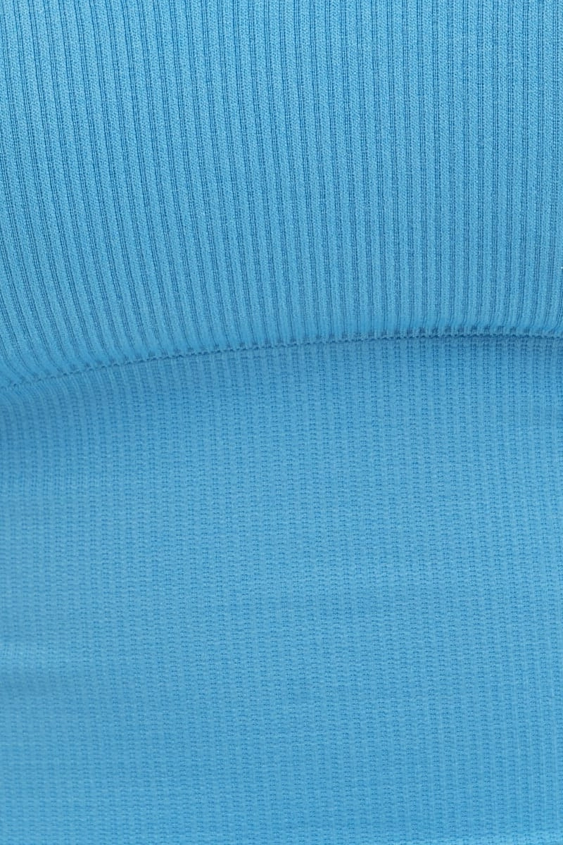 Blue Crop Singlet Top Seamless