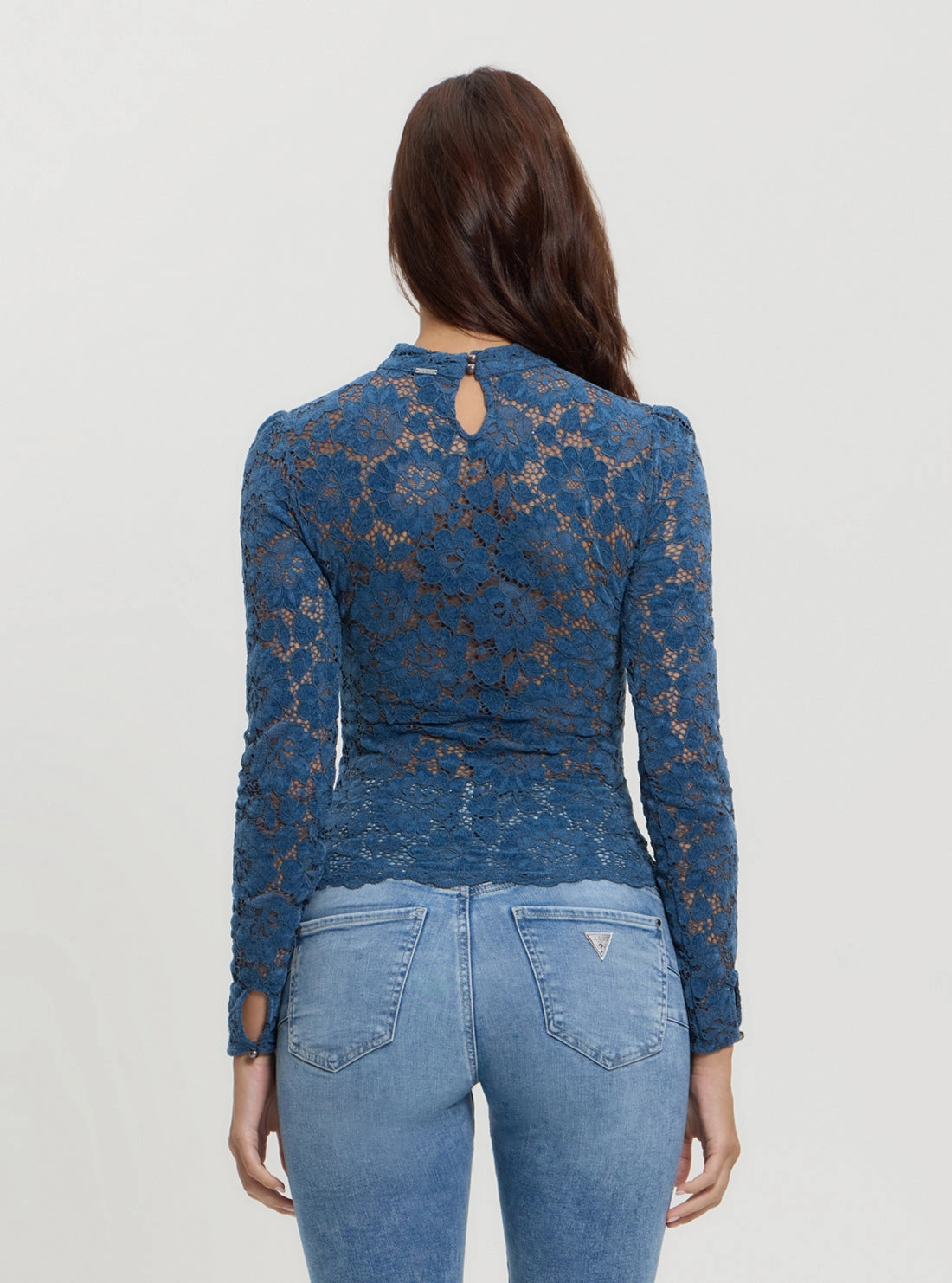 Blue Josephine Lace Top