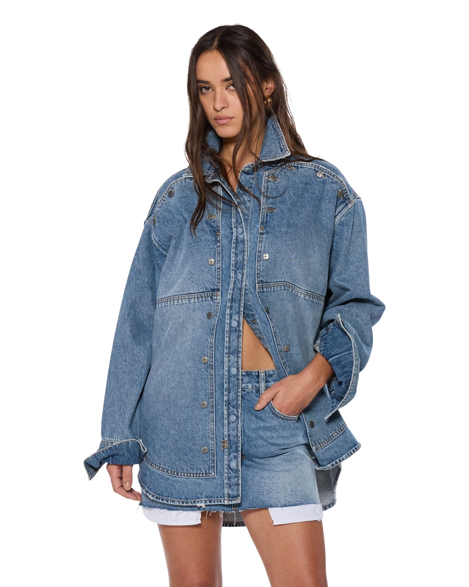 BOLT OVERSIZED LS SHIRT SWEPT